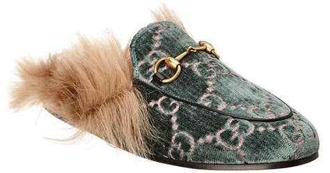 gucci fur slippers fake|gucci fur slippers velvet bottom.